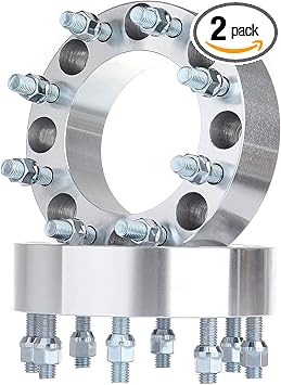 SCITOO 2X 2 inch Wheel Spacers 8 Lug 50mm 8x170mm to 8x170mm 14x2 Studs 125mm CB Compatible with for F250 for F350 for Excursion Wheel spacers