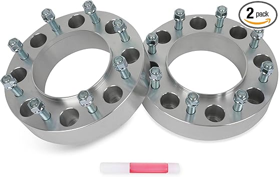 SCITOO 2Pcs 2 inch Wheel Spacers 8x200 to 8x200 with Studs 14x1.5 Bore 142mm Compatible with for Ram 3500 2019-2023,for Ford for F-350 Super Duty 2005-2023