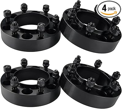 KAX 6x5.5 Wheel Spacers,Forged 1.5 inch 6 Lug Hub Centric Wheel Spacers with M12x1.5 Studs 106mm Hub Bore,fit for Tacoma,4Runner,Tundra,Sequoia,GX460,FJ Cruiser,GX470,LX450,4pcs