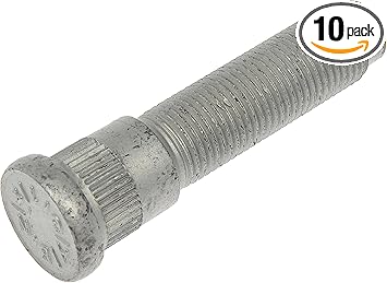 Dorman 610-614 9/16-18 Serrated Wheel Stud - 17.28mm Knurl, 65.29mm Length Compatible with Select Dodge/Ram Models, 10 Pack