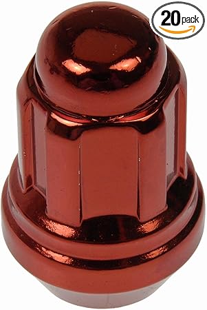 Dorman 711-335E Red Acorn Nut Lock Set M12-1.50 Compatible with Select Models, 20 Pack