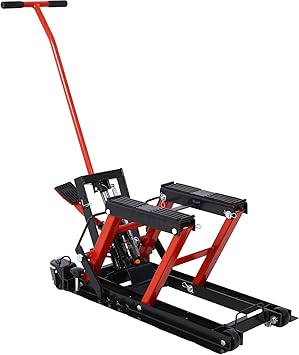 1500 Lbs Capacity Hydraulic Lift Jack Steel Scissor Lift Table with Wheels Raises Bikes 4.5