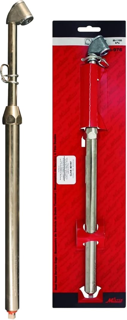 Milton Dual Head Tire Pressure Guage, 10-160 PSI, Dually Chuck Pencil Tire Pressure Gauge, Truck, Tractor Trailer, RV & Car, S-976