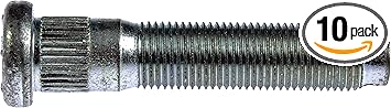 9/16-18 Serrated Wheel Stud - 0.625 In. Knurl, 2-29/32 In. Length