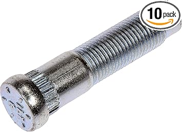 Dorman 610-391 Front 1/2-20 Serrated Wheel Stud - .565 In. Knurl, 2-3/32 In. Length Compatible with Select Ford / Mazda Models, 10 Pack