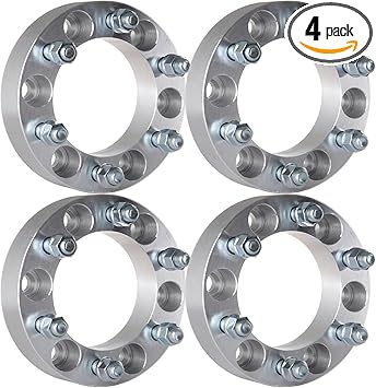 SCITOO 4X 1.5 Wheel Spacers 6x5.5 to 6x5.5 108mm 14x1.5 Compatible with 2001-2007 for Silverado 1500 HD for Sierra 1500 HD for Sierra 1500 for Yukon XL 1500 Yukon Wheel spacers