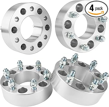 KAX 6x135 Wheel Spacers,Forged 2 inch 6 Lug Centric Wheel Spacer with M14x2 Studs 87mm Hub Bore,fit for F-150,Expedition,Navigator,Mark LT,4pcs