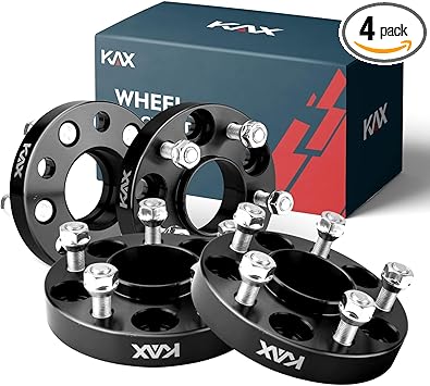 KAX 5x4.5 Wheel Spacers,Forged 25mm 5 Lug Hub Centric Wheel Spacers with M12x1.25 Studs 66.1mm Hub Bore,fit for Altima,Rogue,Sentra,Murano,Maxima,Pathfinder,QX60,G37,G35,Q50,Juke,Quest,4Pcs