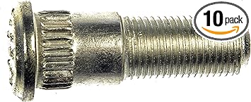 Dorman 610-134 Front 1/2-20 Serrated Wheel Stud - .625 In. Knurl, 1-1/16 In. Length Compatible with Select Models, 10 Pack