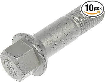 Dorman 610-616 M14-1.50 Wheel Bolt - 17mm Hex, 19.33mm Thread Length Compatible with Select Mercedes-Benz Models, 10 Pack, Silver