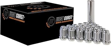 West Coast Wheel Accessories 14X1.5 Bulge Acorn Spline Lug Nuts 1.38