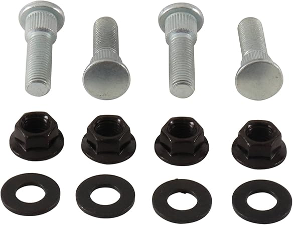 All Balls Racing Wheel Stud and Nut Kit 85-1004 Compatible With/Replacement For Yamaha YFM350 Raptor 2004-2006, YFM350 Warrior 1989-2004, YFM660R Raptor 2001-2005, YFS200 Blaster 1995-2006