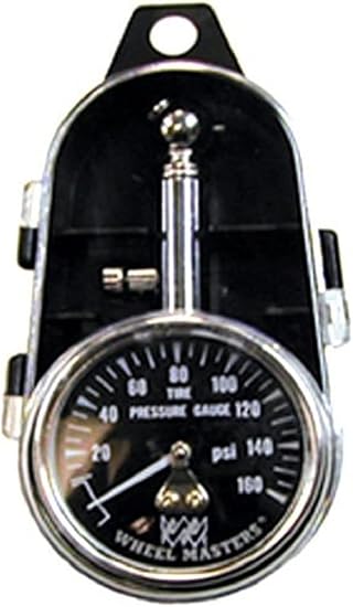 WHEELMASTER Wheel Masters 8216 Dual Tire Pressure Gauge with Quick Release Air Button - 160 lb.