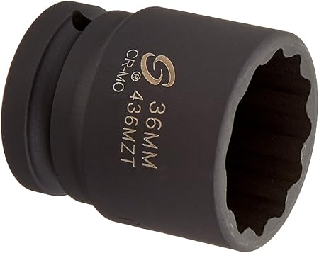 Sunex 436mzt 3/4-Inch Drive 36-Mm 12-Point Thin Wall Impact Socket