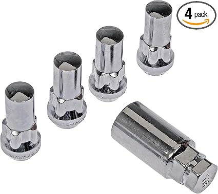 Dorman 711-1028 Wheel Nut Lock Chrome Acorn Nut Set M14-2.0 Compatible with Select Ford / Lincoln Models, 4 Pack