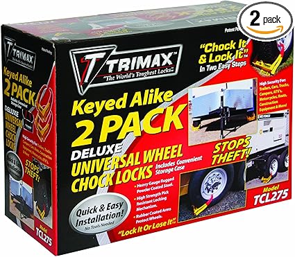 TRIMAX Wheel Chock Lock Set of 2