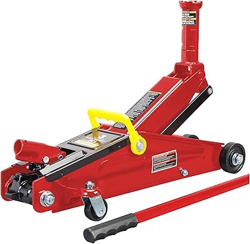 BIG RED T83006 Torin Hydraulic Trolley Service/Floor Jack with Extra Saddle (Fits: SUVs and Extended Height Trucks): 3 Ton (6,000 lb) Capacity, Red