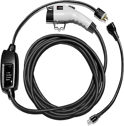 Schumacher Electric SC1455 Level 2 EV Charger - With Adaptor + 28-Foot Charging Cable - Portable EV Charger Level 1 + 2 - Up to 16A - 120V or 240V - Charges EVs 3X Faster