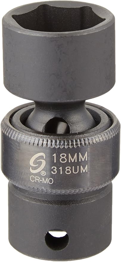 Sunex 318um 3/8-Inch Drive 18-Mm Universal Impact Socket