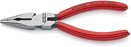 KNIPEX Tools - Needle-Nose Combination Pliers (0821145SBA) , Red