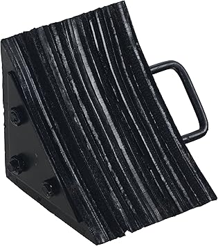 Vestil LWC-15 Laminated Rubber Wheel Chock, Overall W x L x H (in.) 10-5/16 x 8 x 8, black