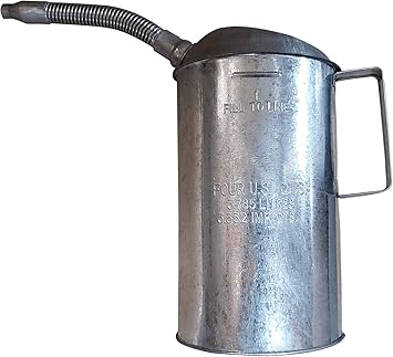 LubriMatic 75-444 Galvanized Metal Measure - 4 Quart