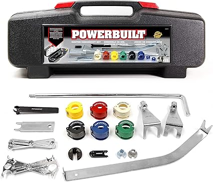 Powerbuilt Disconnect Tool Kit, 18 Piece, Detach Fuel Lines, Air Conditioning, Heater Hose, Filters, and AC Components, Storage Case - 648727