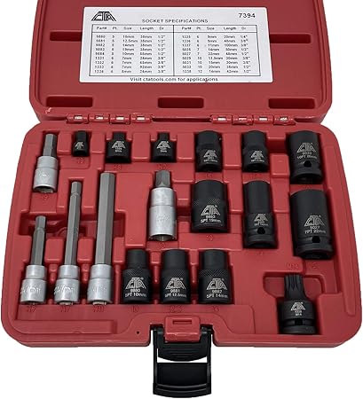 CTA Tools 7394 18 Pc. Euro Brake Caliper Socket Set