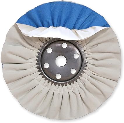 Zephyr Products AWW 58-8 SS White Blue Super Shine Buffing Wheel