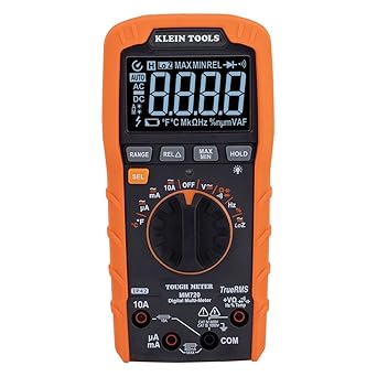 Klein Tools MM720 Digital Multimeter, Auto-Ranging TRMS, Low Impedance (LoZ), 1000V AC/DC Voltage, 10A AC/DC Current, 60 MOhms Resistance