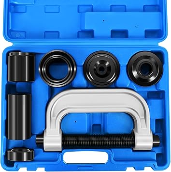 DNA MOTORING 10pcs Ball Joint Press Removal/Installation Tool Set with Adapters for Most 2WD 4WD Cars Light Trucks,Blue, TOOLS-00312