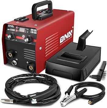 DNA MOTORING Portable Welding Machine, 120A/110V, 3-in-1 MMA/MIG/TIG Mode, IGBT Technology, LED Digital Display, Hot Start Arc Force, Red (TOOLS-00378)