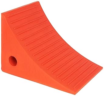 Checkers Industrial Safety Products Roadblock UC1700 Impact-Absorbing Urethane Industrial Wheel Chock, Orange, 8.5