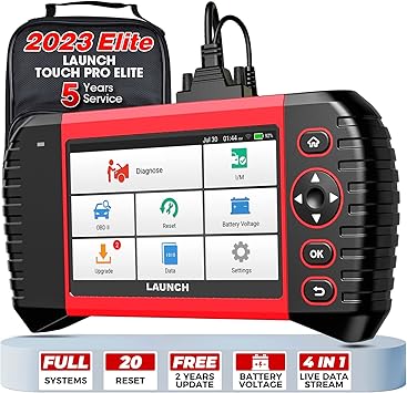 LAUNCH OBD2 Scanner Touch PRO Elite- 2023 New Scan Tool with 20 Resets Injector Coding SAS EBP BMS ABS B leeding Throttle Adaptation Car Scanner,All System Diagnostic Tool,Auto VIN,Free Update