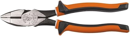 Klein Tools 2138NEEINS Slim Handle Insulated Side Cutter Pliers, Streamline New England Nose with Knurled Jaws, 8-Inch