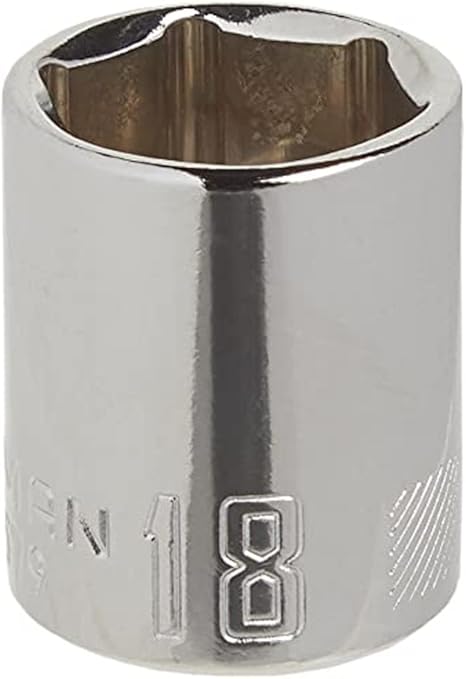 CRAFTSMAN Shallow Socket, Metric, 3/8-Inch Drive, 18mm, 6-Point (CMMT43579)