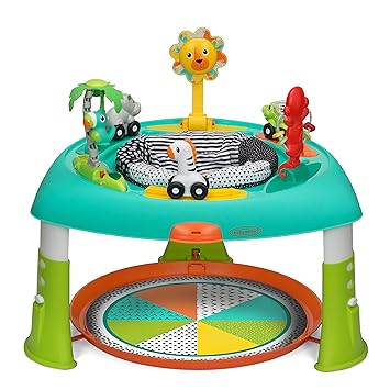 Infantino 2-in-1 Sit, Spin & Stand Entertainer - 360 Seat and Activity Table with Simple Store-Away Design, Multi-Colored, 1-Count