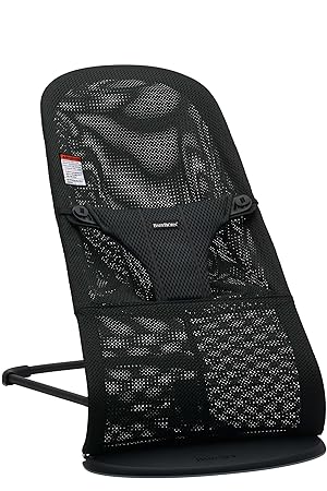 BabyBjörn Bouncer Bliss, Black Frame, Mesh, Black (006225US)