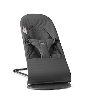 BabyBjörn Bouncer Balance Soft Woven/Jersey, Tri-Fabric, Dark Gray