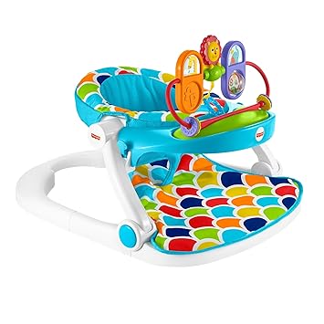 Fisher-Price Portable Baby Chair, Deluxe Sit-Me-Up Floor Seat with Removable Toys and Snack Tray, Happy Hills