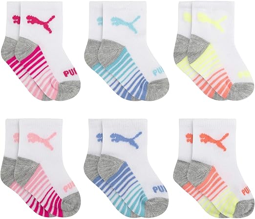 PUMA Baby Boys' 6 Pack Infant Anklet Socks