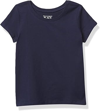 The Children's Place baby girls Short Sleeve Layering Tee T Shirt, Tidal, 5T US