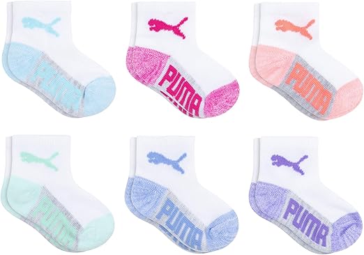 PUMA Baby Boys' 6 Pack Infant Anklet Socks