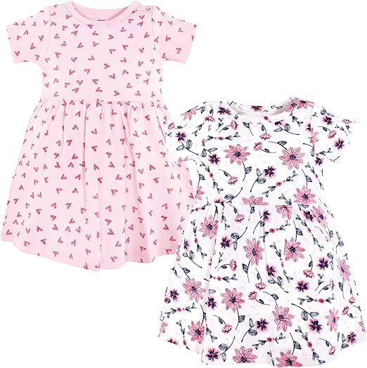 Hudson Baby Baby Girls Cotton Dresses, Botanical, 18-24 Months