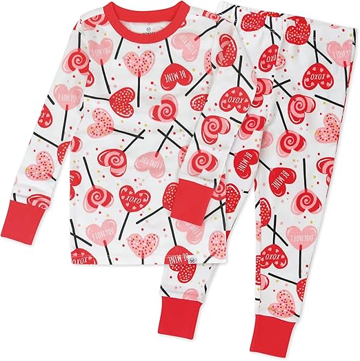 HonestBaby 2-Piece Pajamas Sleepwear PJs 100% Organic Cotton for Infant Baby and Toddler Boys & Girls, Unisex