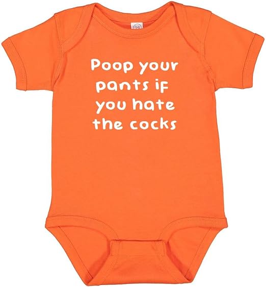 Clemson Fan Funny Poop Your Pants if You Hate the Cocks Baby Bodysuit Outfit Clothes