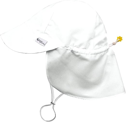 Baby Girls Eco Flap Sun Hat, White, 3T US