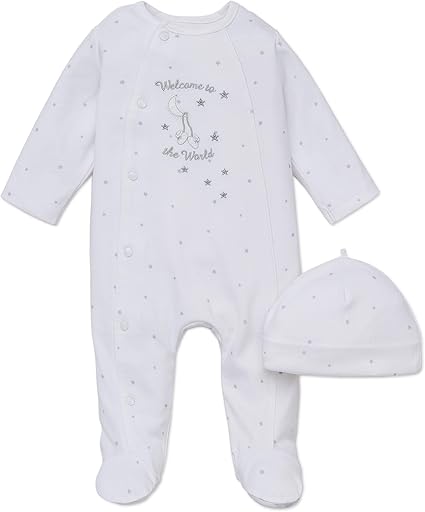 Little Me Unisex Baby 100% Cotton Scratch Free Tag 2-piece Sleeper