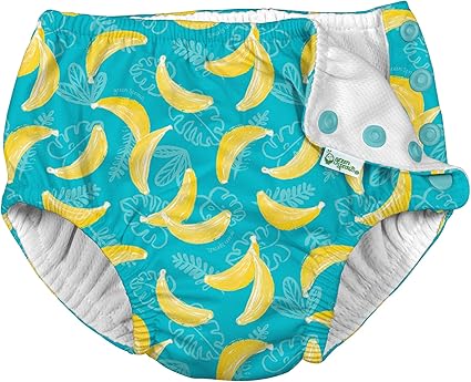 i Play Boys Reusable Absorbent Baby Swim Diapers Aqua Bananas 6 Months