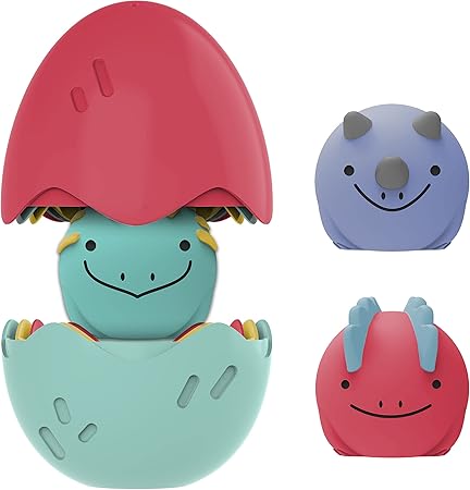 Dr. Brown’s CleanUp Float & Hatch Dino Eggs, Multi-Use Interactive Bath and Pool Toy for Toddlers, 6m+, BPA Free